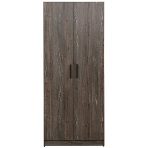 Klair Living Mia Farmhouse Wood Shoe Cabinet with Six Shelves in Rustic Gray