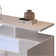 Alexa Contemporary TV Stand with Lights in Glossy White