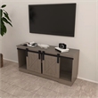Lane TV Stand with Sliding Barndoors in Rustic Gray