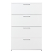 Klair Living Bliss Glossy 4-Drawer Engineered Wood Jumbo Chest in White