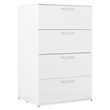 Klair Living Bliss Glossy 4-Drawer Engineered Wood Jumbo Chest in White