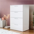 Klair Living Bliss Glossy 4-Drawer Engineered Wood Jumbo Chest in White
