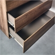 Klair Living Liv 4-Drawer Contemporary Engineered Wood Chest in Walnut Brown