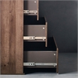 Klair Living Liv 4-Drawer Contemporary Engineered Wood Chest in Walnut Brown