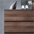Klair Living Liv 4-Drawer Contemporary Engineered Wood Chest in Walnut Brown