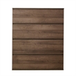 Klair Living Liv 4-Drawer Contemporary Engineered Wood Chest in Walnut Brown