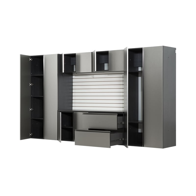 Klair Living 7-Piece Engineered Wood Garage Cabinet Set in Gray