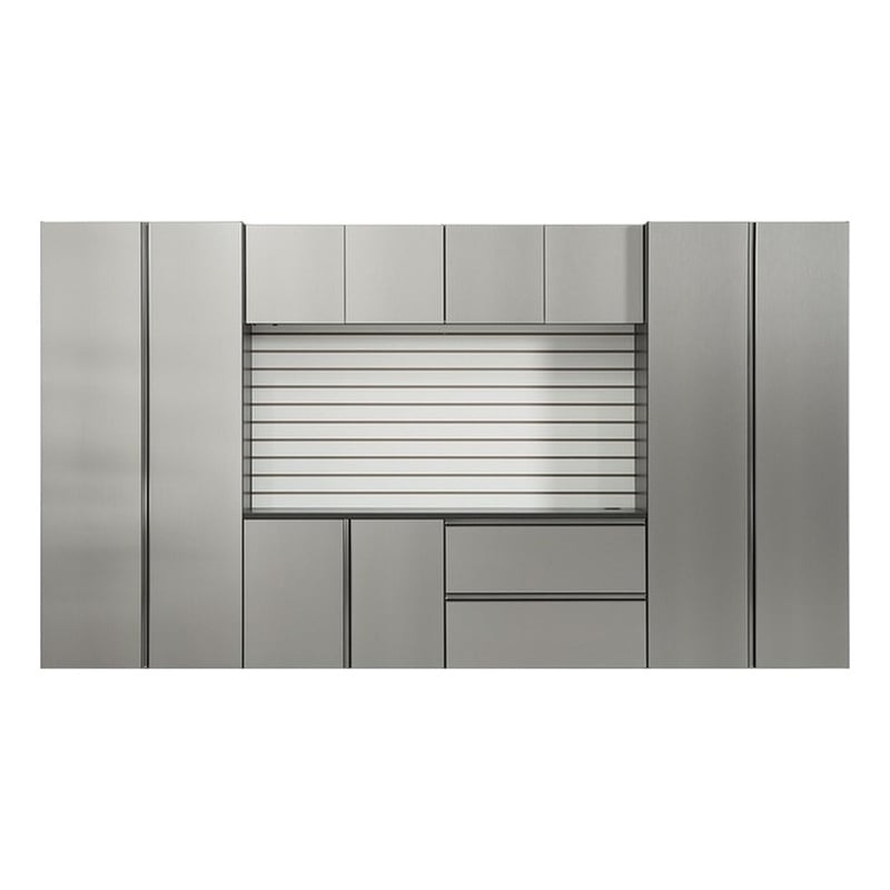 Klair Living 7-Piece Engineered Wood Garage Cabinet Set in Gray