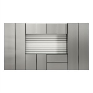 Klair Living Nova Series 7-Piece Engineered Wood Garage Cabinet Set in Gray
