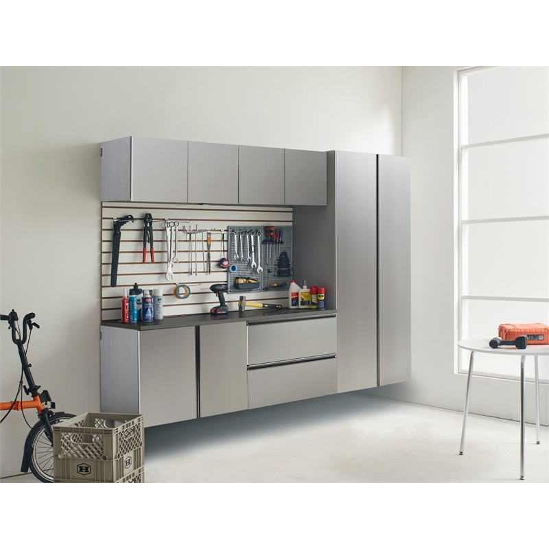 Klair Living 6-Piece Engineered Wood Garage Cabinet Set in Gray