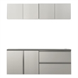 Klair Living 5-Piece Engineered Wood Garage Cabinet Set in Gray