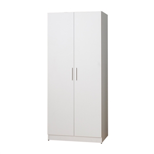 Klair Living Mia 6-Shelf Contemporary Engineered Wood Tall Shoe Cabinet in White