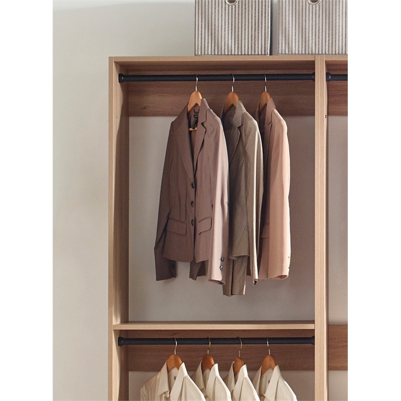 Prosper Oak Freestanding Walk in Wood Closet System