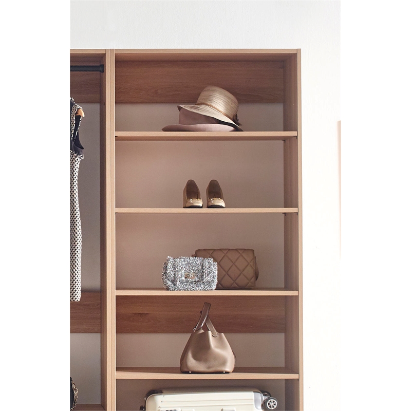 Prosper Oak Freestanding Walk in Wood Closet System