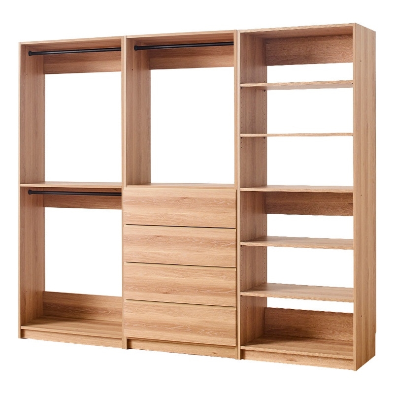 Prosper Oak Freestanding Walk in Wood Closet System