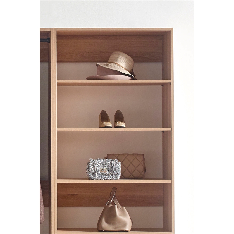 Prosper Oak Freestanding Walk in Wood Closet System