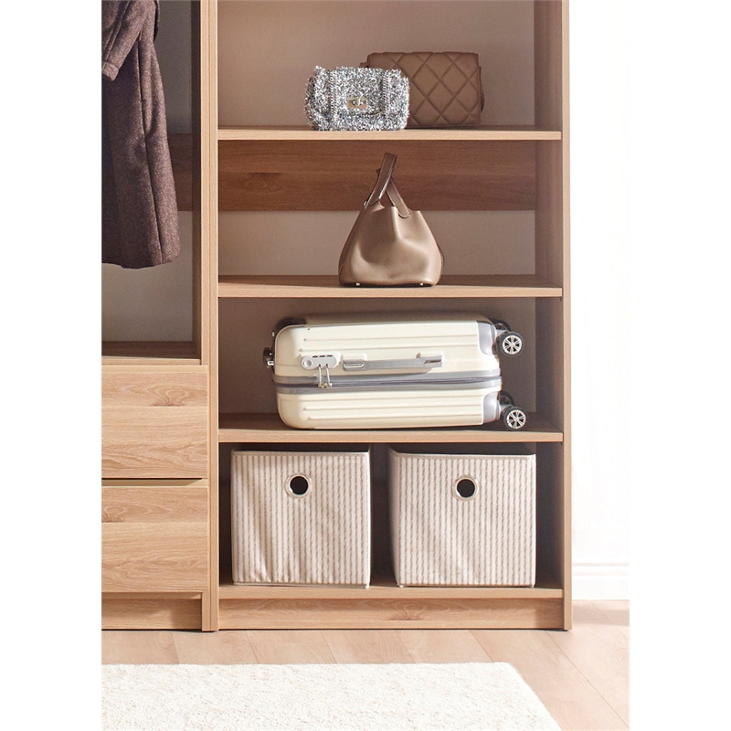 Prosper Oak Freestanding Walk in Wood Closet System