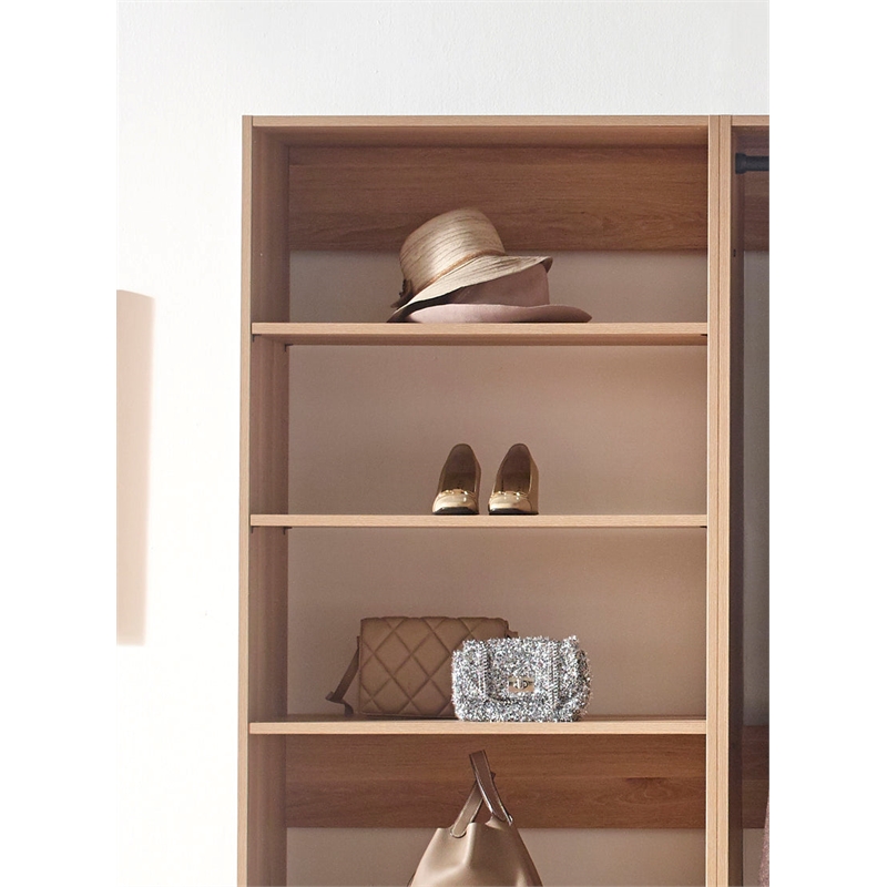 Prosper Oak Freestanding Walk in Wood Closet System