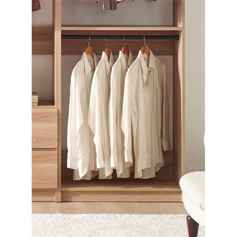 Prosper Oak Freestanding Walk in Wood Closet System