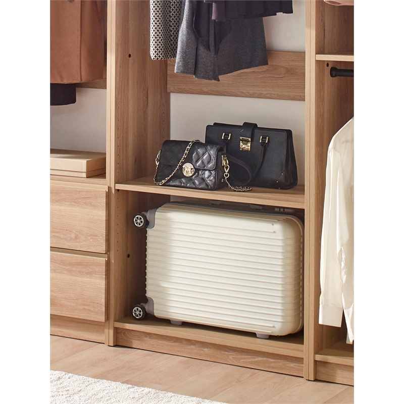 Prosper Oak Freestanding Walk in Wood Closet System
