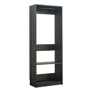Prosper 32&quot Gray Wood Walk-in Closet with Three Shelves
