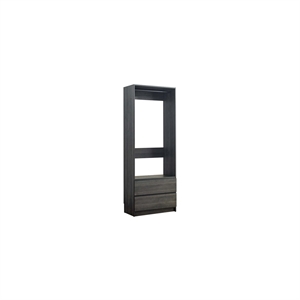 Prosper 32&quot Gray Wood Walk-in Closet with Two Drawers