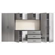 Klair Living Astro Series Garage Cabinet Set A (7-Piece) in Metallic Gray
