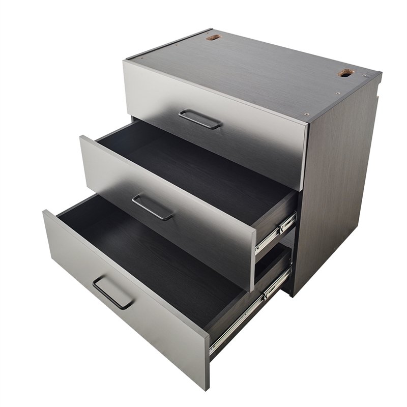 Klair Living Astro Series Metal Wall Mounted Base Drawer Storage Cabinet in Gray