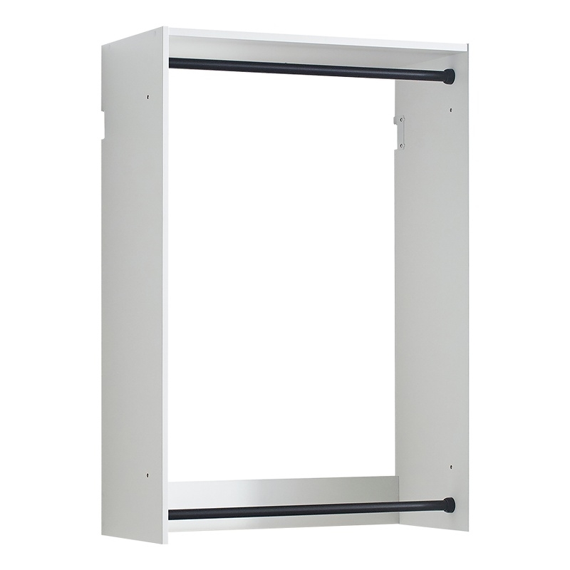 Klair Living Devi White Wall Mounted Walk in Wood Closet System