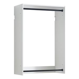 Klair Living Devi White Wall Mounted Walk in Wood Closet System