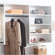 Klair Living Devi White Wall Mounted Walk in Wood Closet System