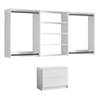 Klair Living Devi White Wall Mounted Walk in Wood Closet System