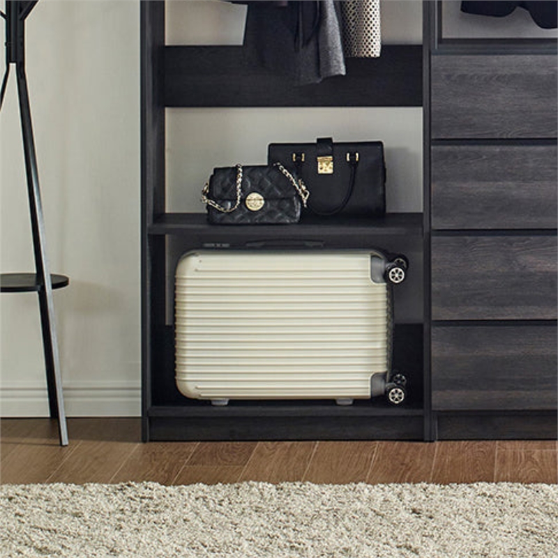 Klair Living Prosper Freestanding Walk in Wood Closet System in Gray/Black