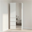 Klair Living Elise Modular Wood Closet System with Mirror in White