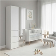 Klair Living Elise Modular Wood Closet System with Mirror in White