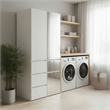 Klair Living Elise Modular Wood Closet System with Mirror in White