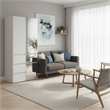 Klair Living Elise Modular Wood Closet System with Mirror in White