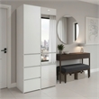 Klair Living Elise Modular Wood Closet System with Mirror in White