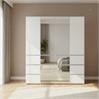 Klair Living Elise Modular Wood Closet System with Mirror in White