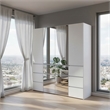 Klair Living Elise Modular Wood Closet System with Mirror in White