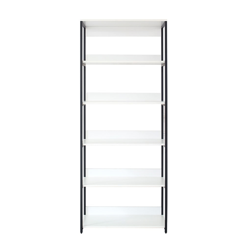 Klair Living Fiona White Freestanding Walk in Wood Closet System w/ Metal Frame