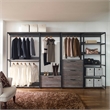 Klair Living Monica Wood Walk-in Closet System in Rustic Gray