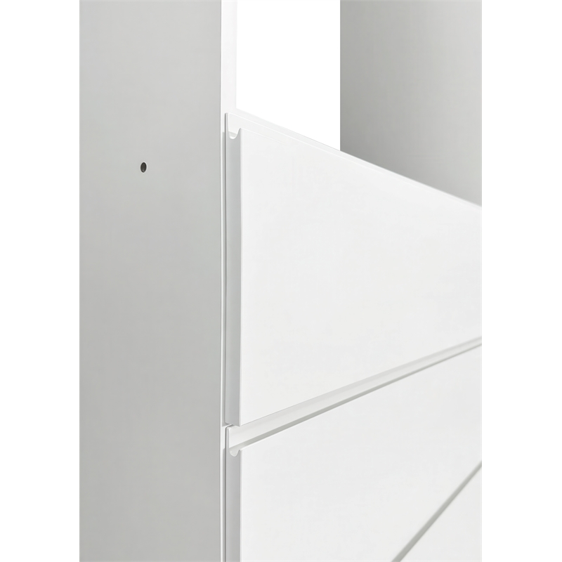 Klair Living Prosper White Freestanding Walk in Wood Closet System in Oak