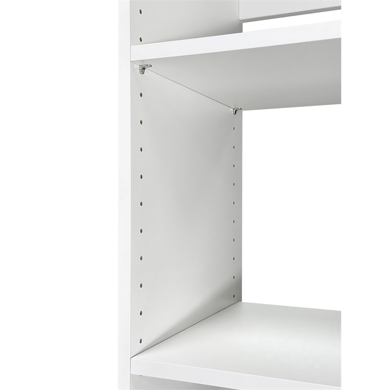Klair Living Prosper White Freestanding Walk in Wood Closet System in Oak