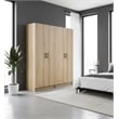 Klair Living Modex Multi-Purpose Utility Storage Cabinet (2-Piece Set) in Oak