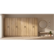 Klair Living Modex Multi-Purpose Utility Storage Cabinet (4-Piece Set) in Oak