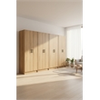 Klair Living Modex Multi-Purpose Utility Storage Cabinet (4-Piece Set) in Oak