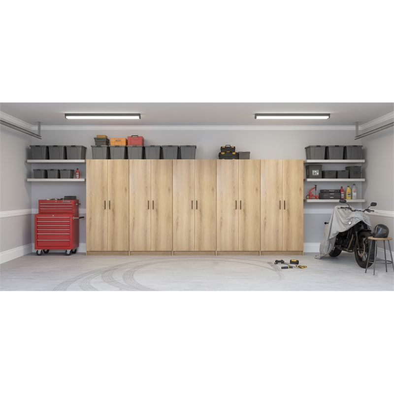 Klair Living Modex Multi-Purpose Utility Storage Cabinet (5-Piece Set) in Oak