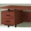 Urbanpro Contemporary Wooden Floating Desktop Computer Desk in Cherry and Black