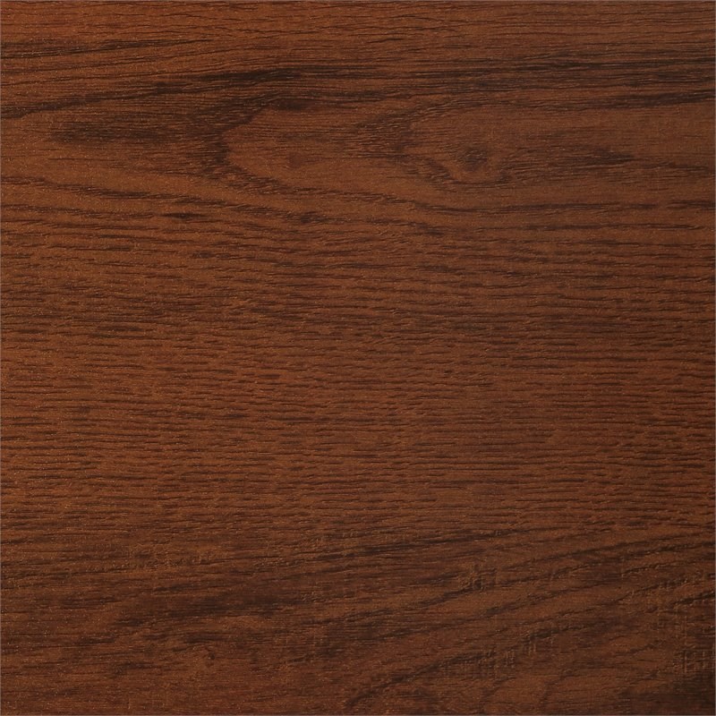 Urbanpro Contemporary Wooden Floating Desktop Computer Desk in Cherry and Black